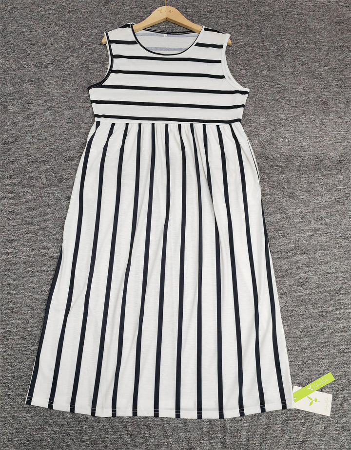 Linda | Women's Sleeveless A-Line Midi Dress