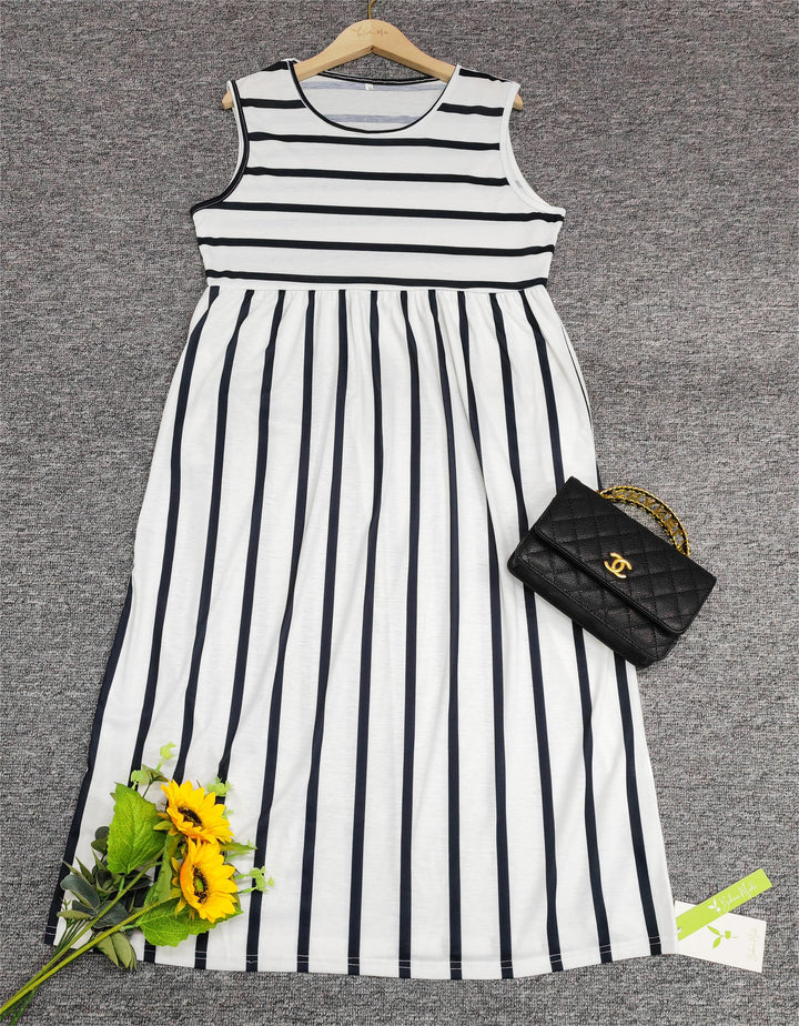 Linda | Women's Sleeveless A-Line Midi Dress