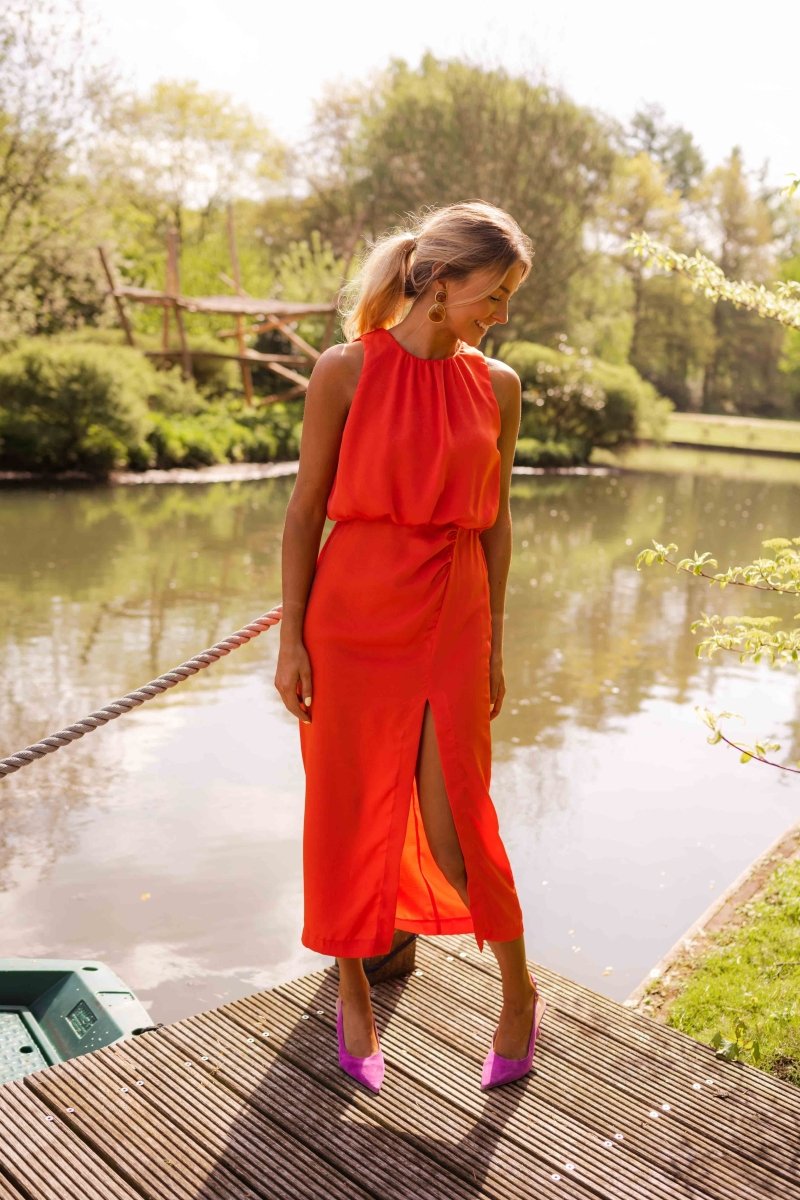 Women’s Summer Dress | Sleeveless Split Midi