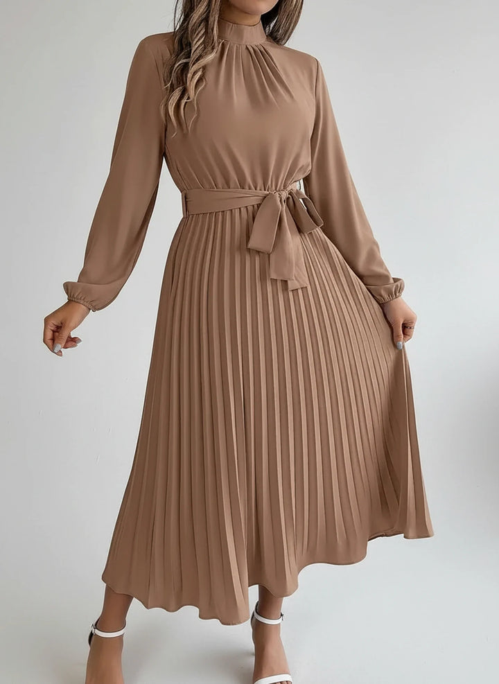 Long Sleeve A-Line Midi Dress for Women
