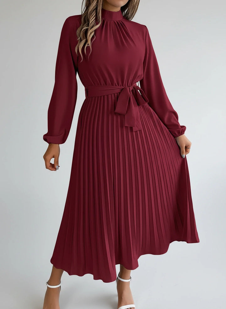 Long Sleeve A-Line Midi Dress for Women