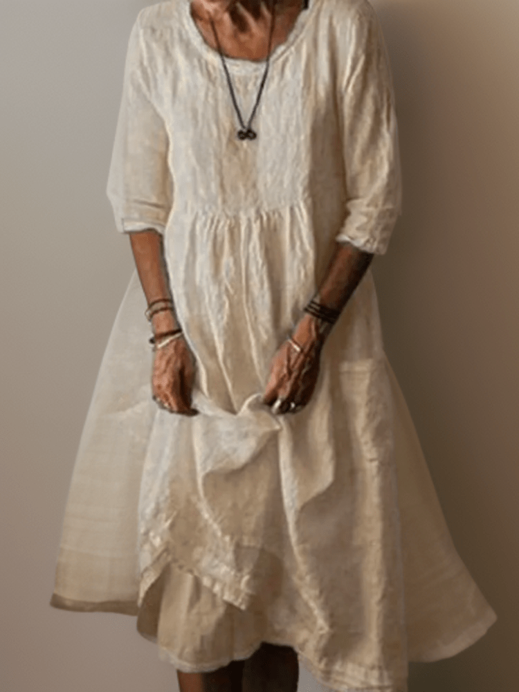 Marina | Women's Tiered A-Line Midi Dress
