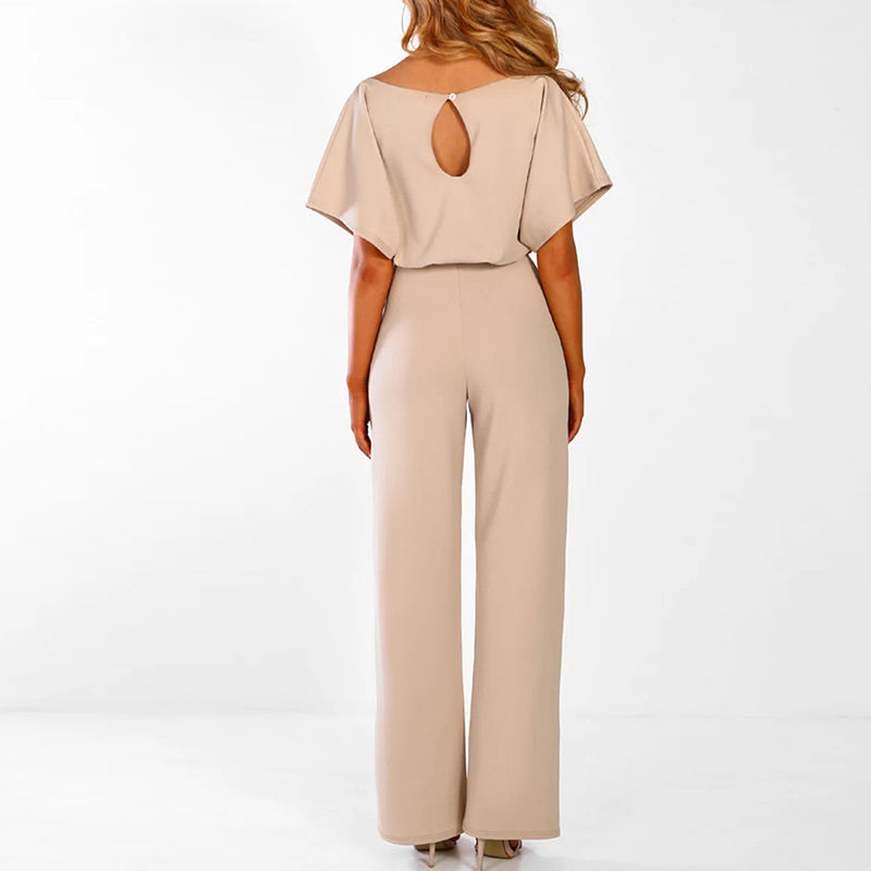 Mckenzie | Women's Wide Leg Belted Jumpsuit