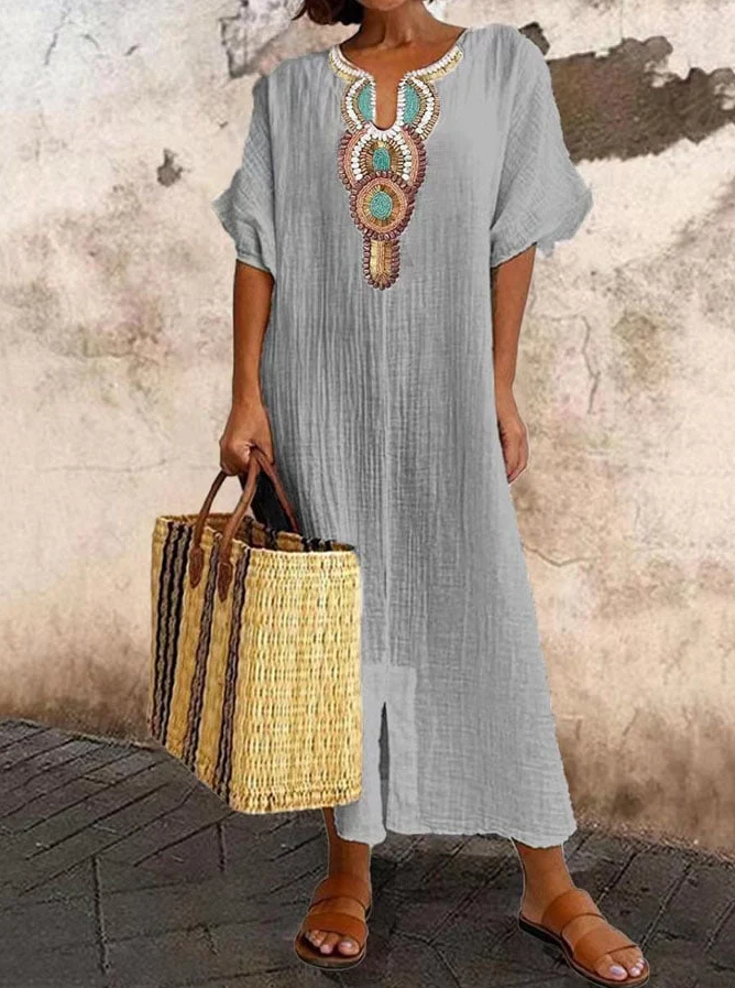 Melinda | Women's V-Neck Maxi Dress