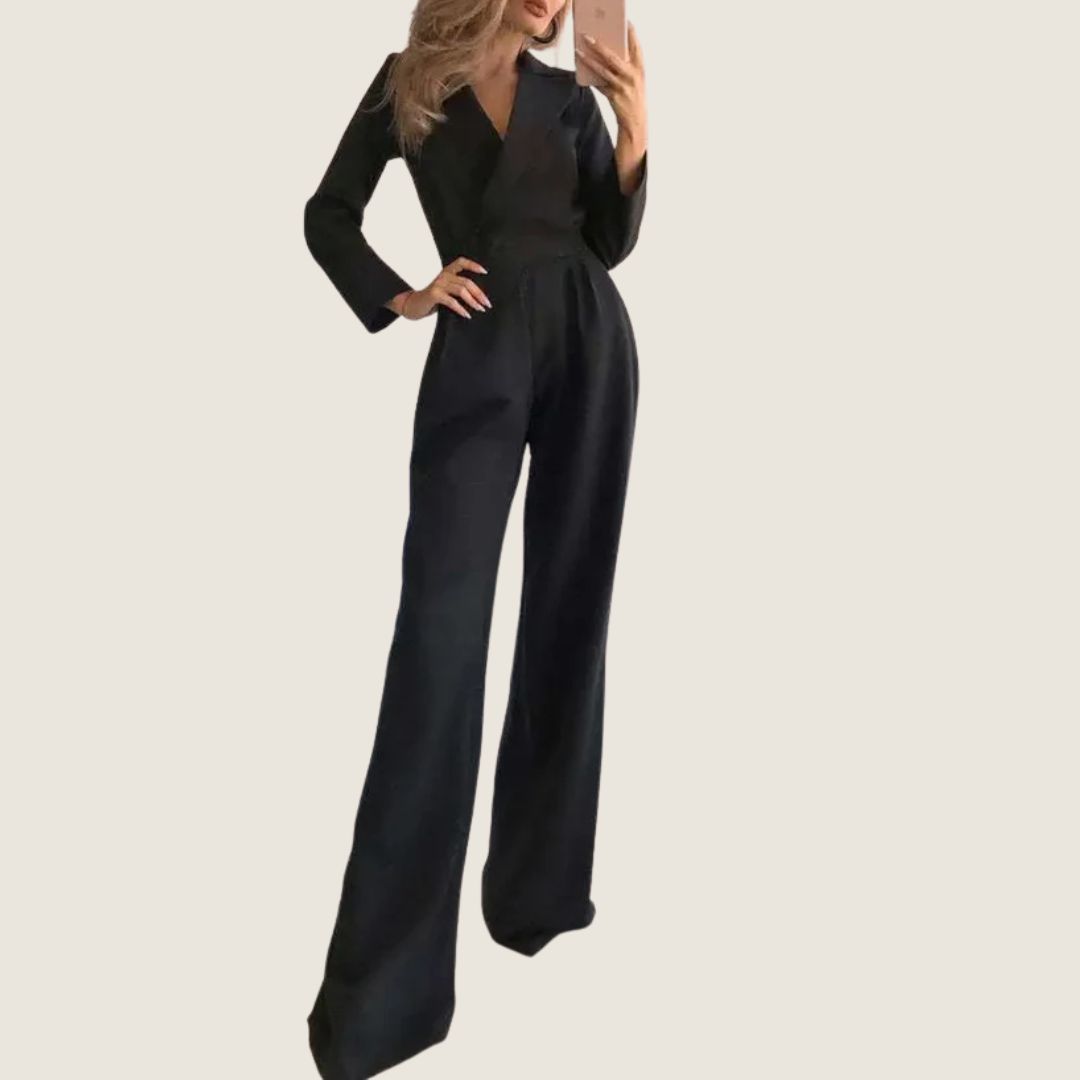 Melissa | Women's V-Neck Wrap Maxi Jumpsuit