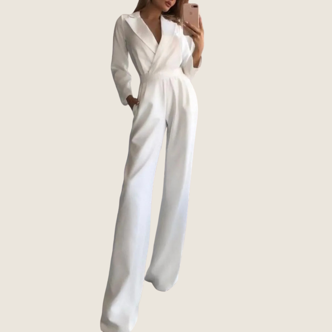 Melissa | Women's V-Neck Wrap Maxi Jumpsuit