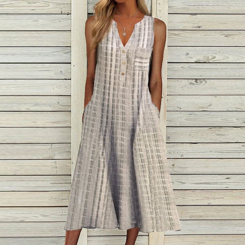 Mia | Women's Sleeveless A-Line Midi Dress