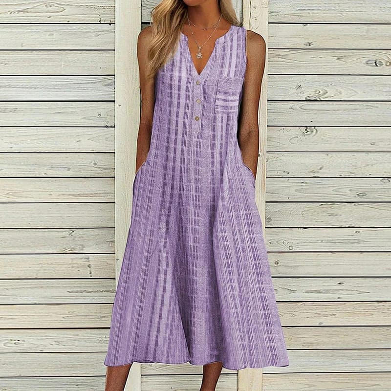 Mia | Women's Sleeveless A-Line Midi Dress