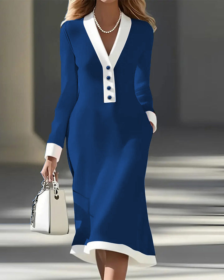 Miley | Women's V-Neck Midi Dress