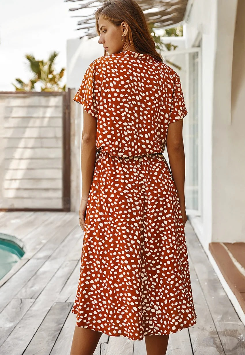 Women’s Summer Dress | Animal Print Midi