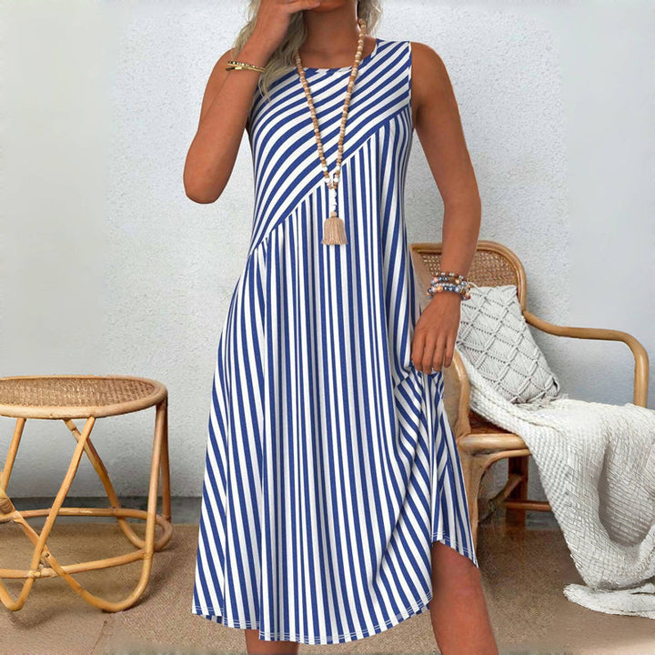 Nancy | Women's Sleeveless A-Line Midi Dress