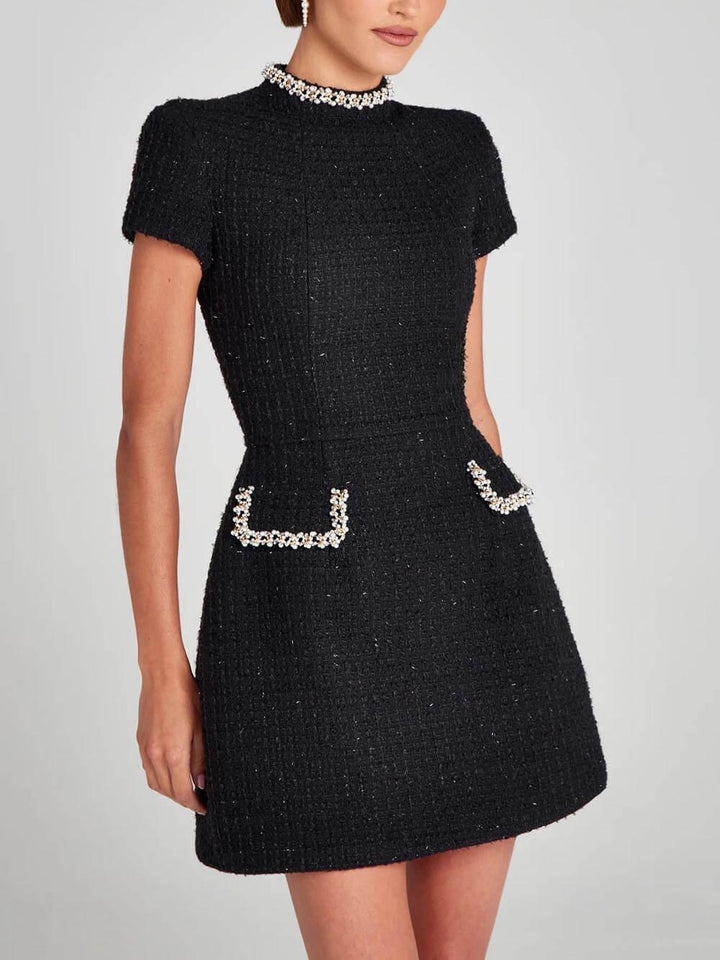 Naomi | Women's High Neck A-Line Mini Dress