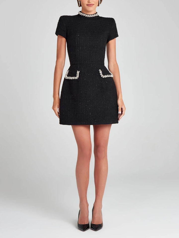 Naomi | Women's High Neck A-Line Mini Dress