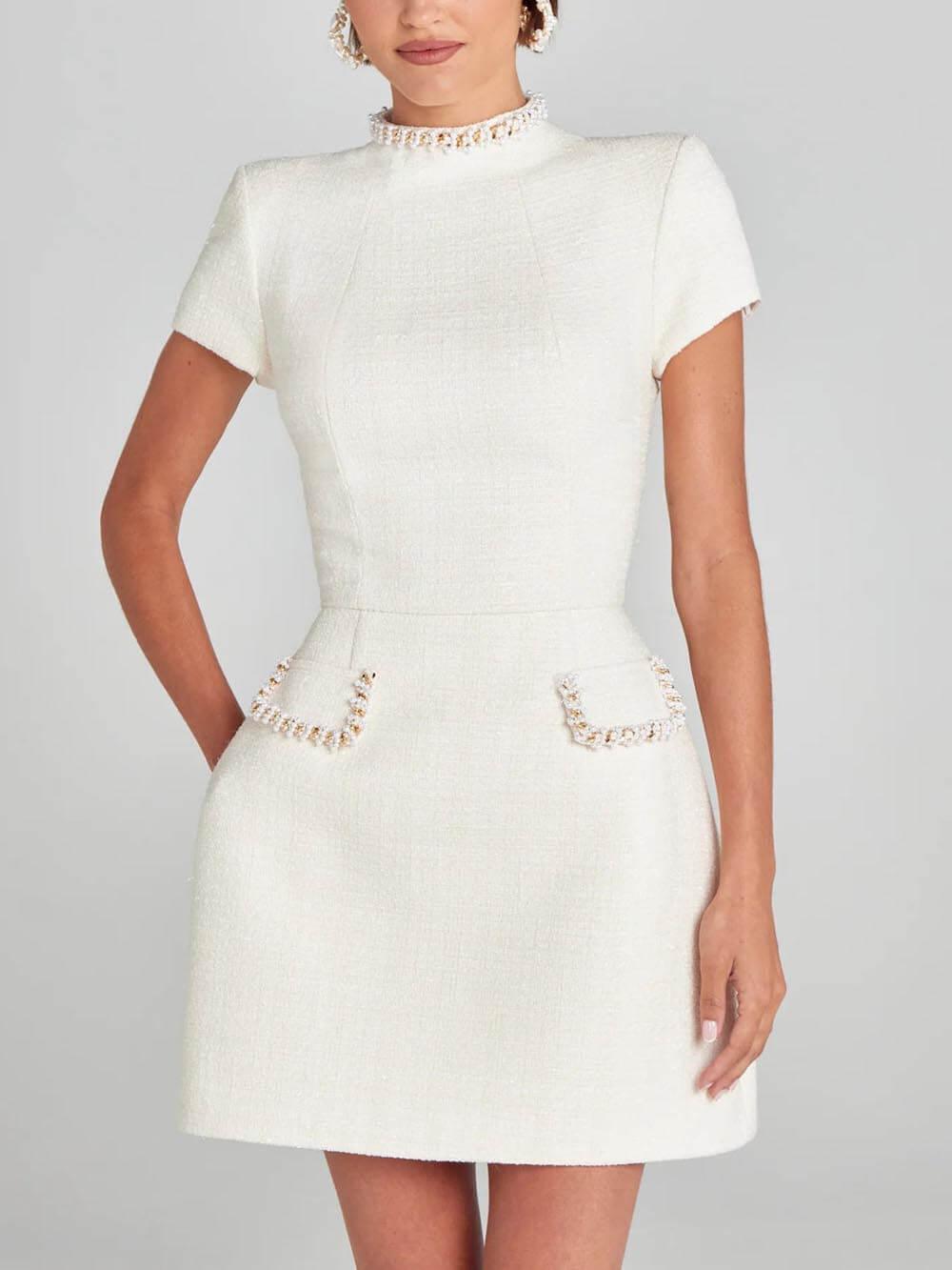 Naomi | Women's High Neck A-Line Mini Dress