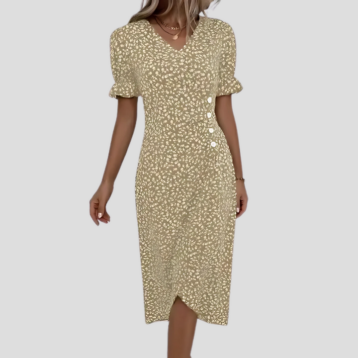 Nicolette | Women's V-Neck Wrap Midi Dress