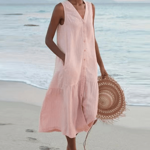 Nina | Women's Sleeveless Midi Dress