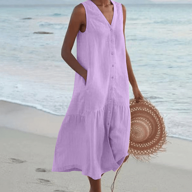 Nina | Women's Sleeveless Midi Dress