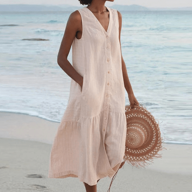 Nina | Women's Sleeveless Midi Dress