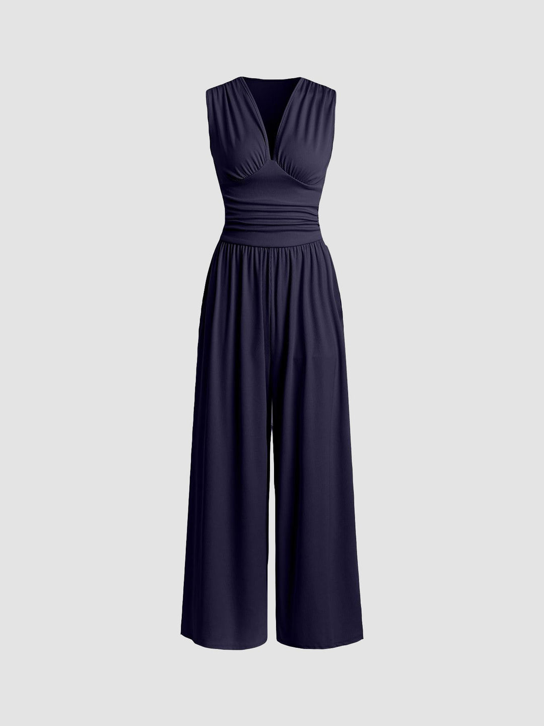 Noelle | Women's V-Neck Sleeveless Wide Leg Jumpsuit