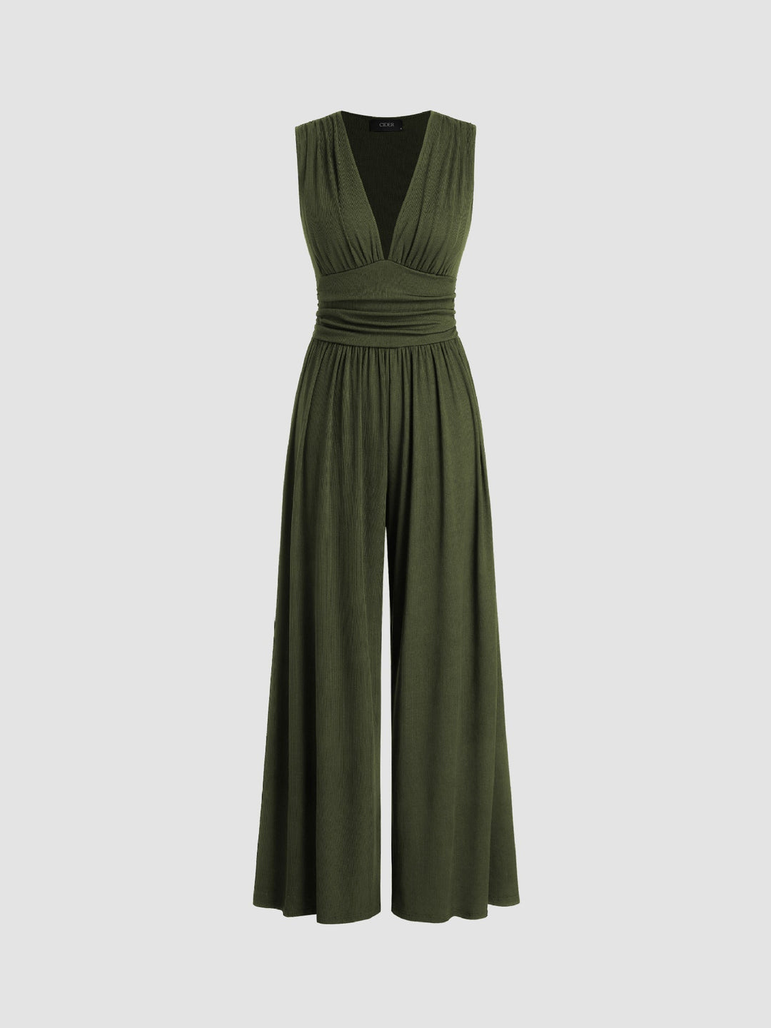 Noelle | Women's V-Neck Sleeveless Wide Leg Jumpsuit