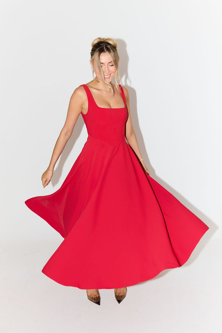 Women's Dress | Square Neck Sleeveless Midi