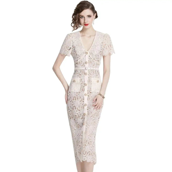 Olive | Women's Lace Midi Dress