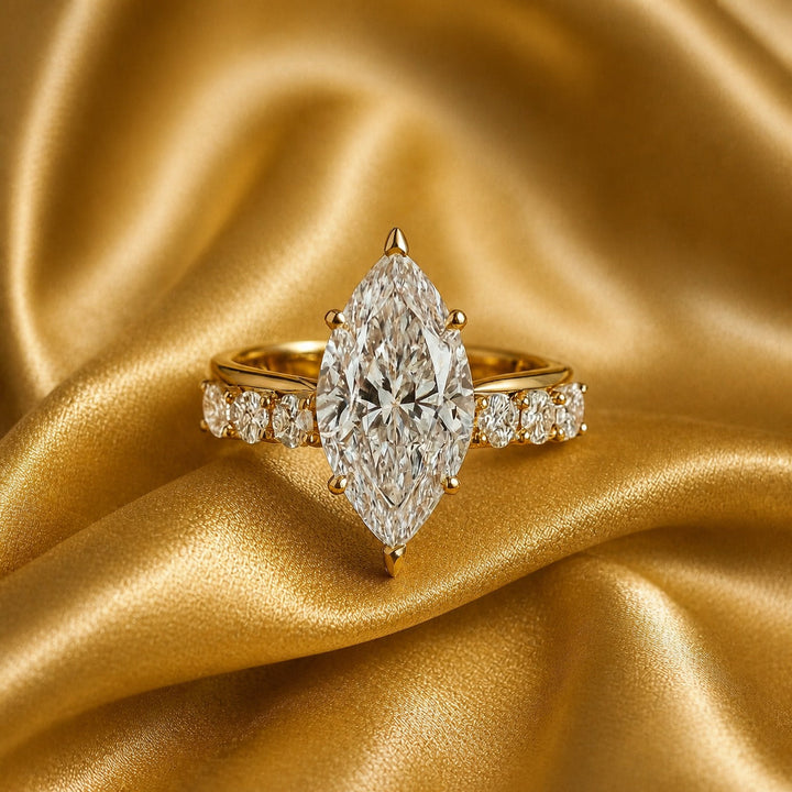 Marquise Crystal Gold Ring