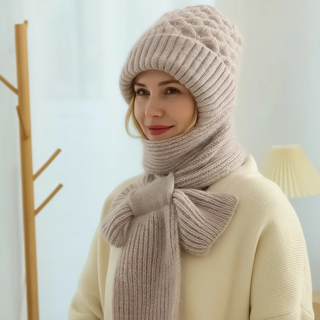 Aurora | Fleece-Lined Winter Hat & Scarf Set