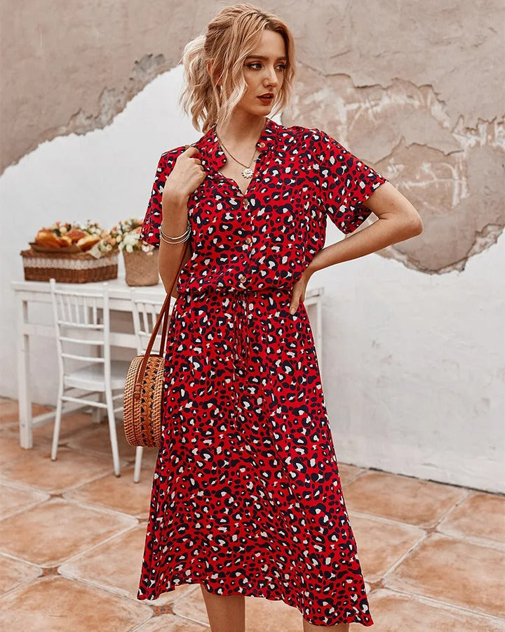Women’s Summer Dress | Animal Print Midi