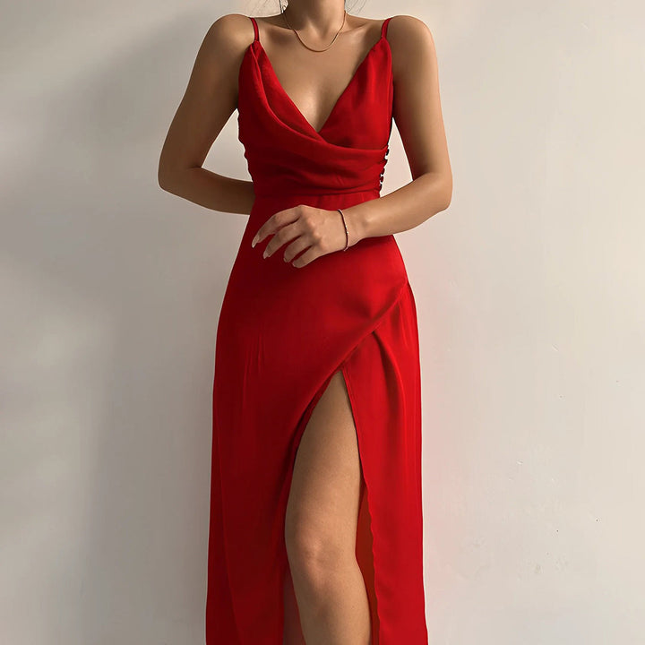 Paige | Women's V-Neck Midi Slip Dress