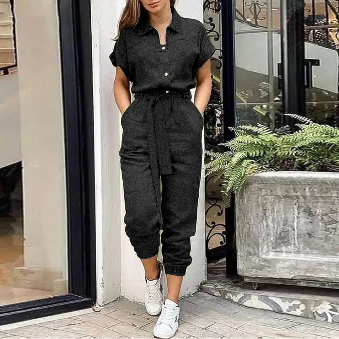 Patricia | Women's Belted Jogger Jumpsuit
