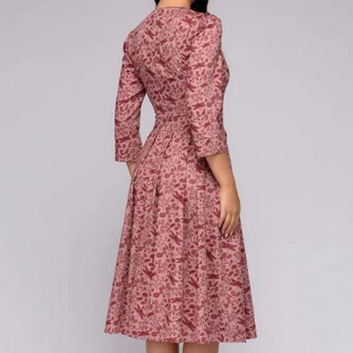Patricia | Women's Dress with Pockets A-Line Midi Dress