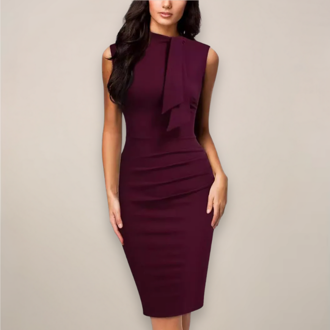 Peggy | Women's Sleeveless Fitted Midi Dress