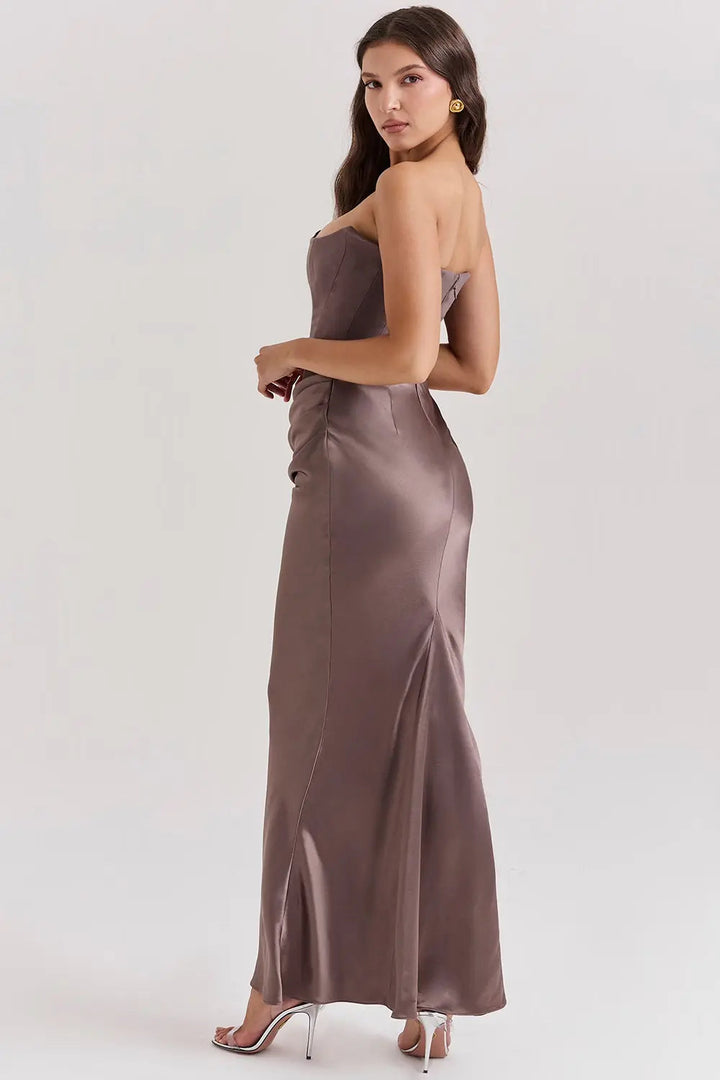 Piper | Women's Strapless Bodycon Midi Dress