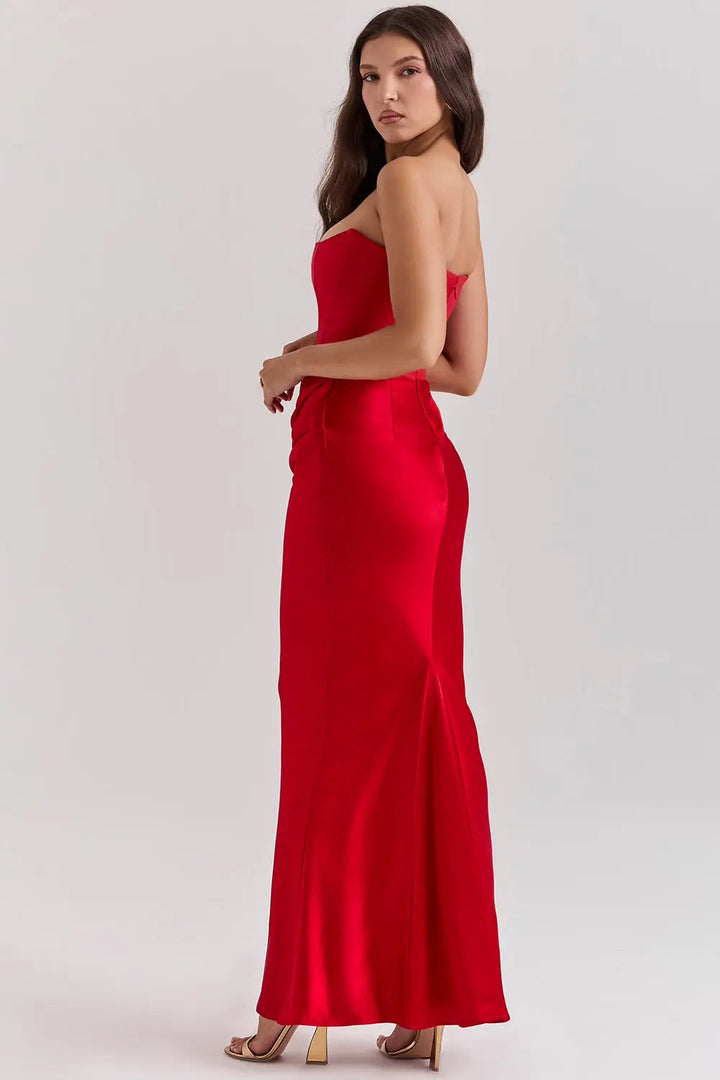 Piper | Women's Strapless Bodycon Midi Dress