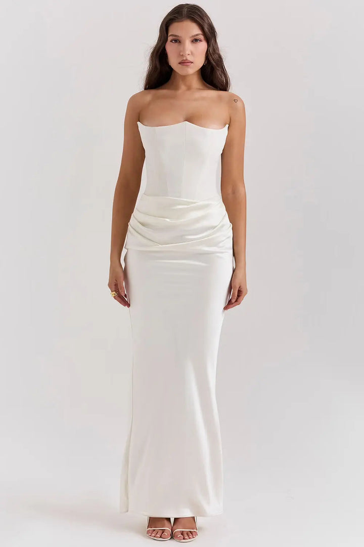 Piper | Women's Strapless Bodycon Midi Dress