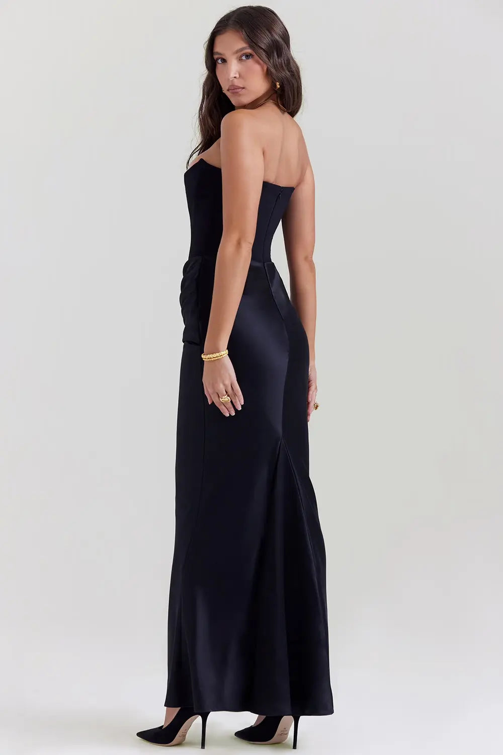 Piper | Women's Strapless Bodycon Midi Dress
