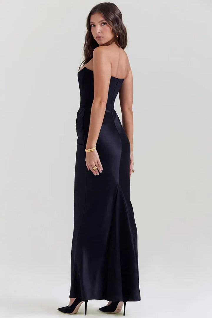 Piper | Women's Strapless Bodycon Midi Dress
