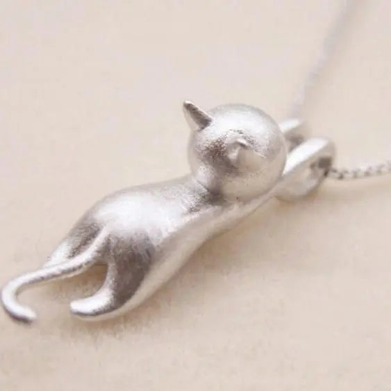 Fun Necklace with a 925 Silver Kitten