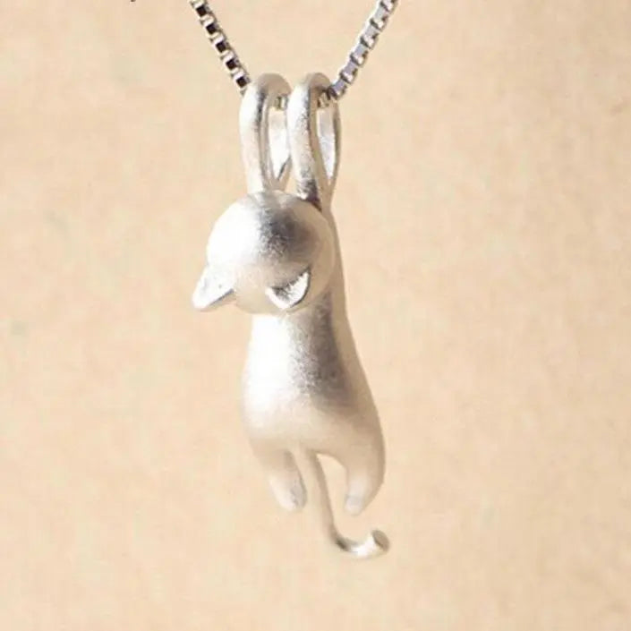 Fun Necklace with a 925 Silver Kitten