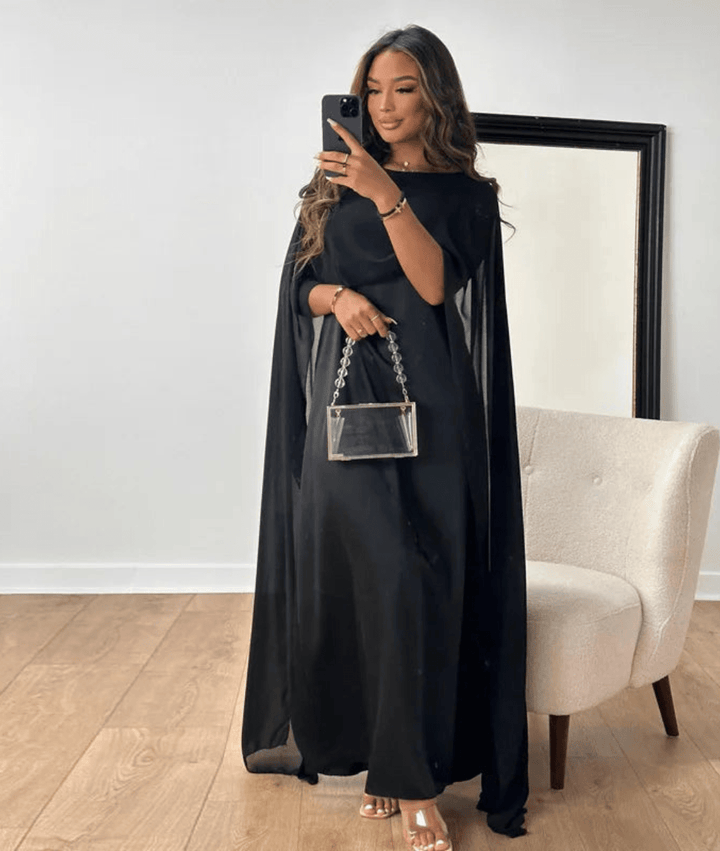 Rachael | Women's Cape Maxi Dress
