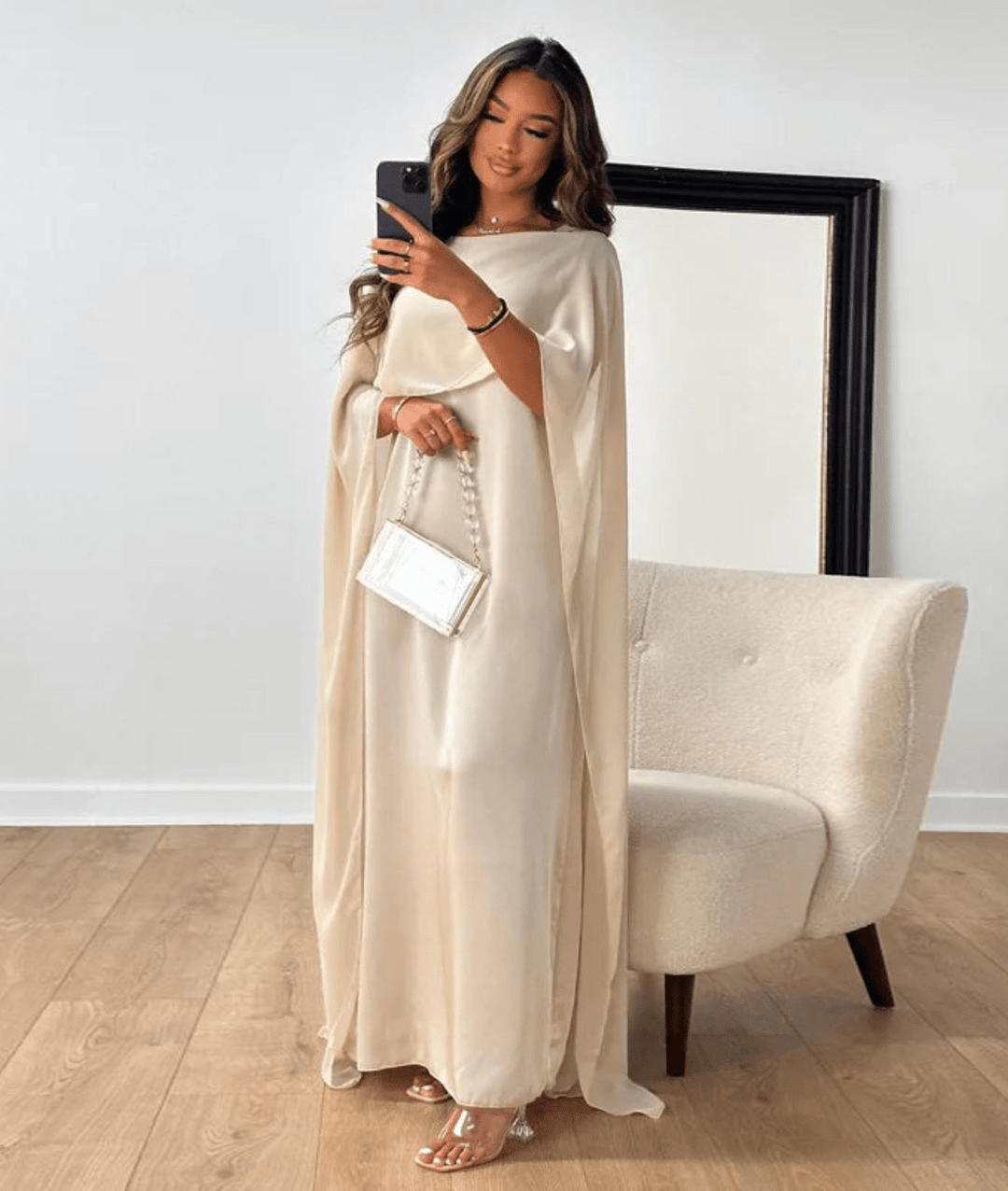 Rachael | Women's Cape Maxi Dress