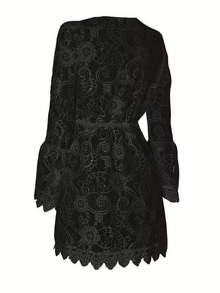 Raegan | Women's V-Neck Lace Mini Dress