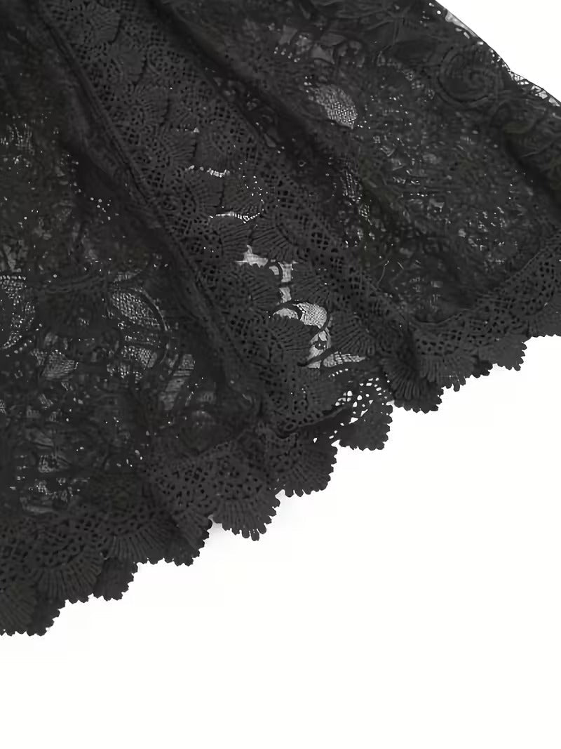 Raegan | Women's V-Neck Lace Mini Dress