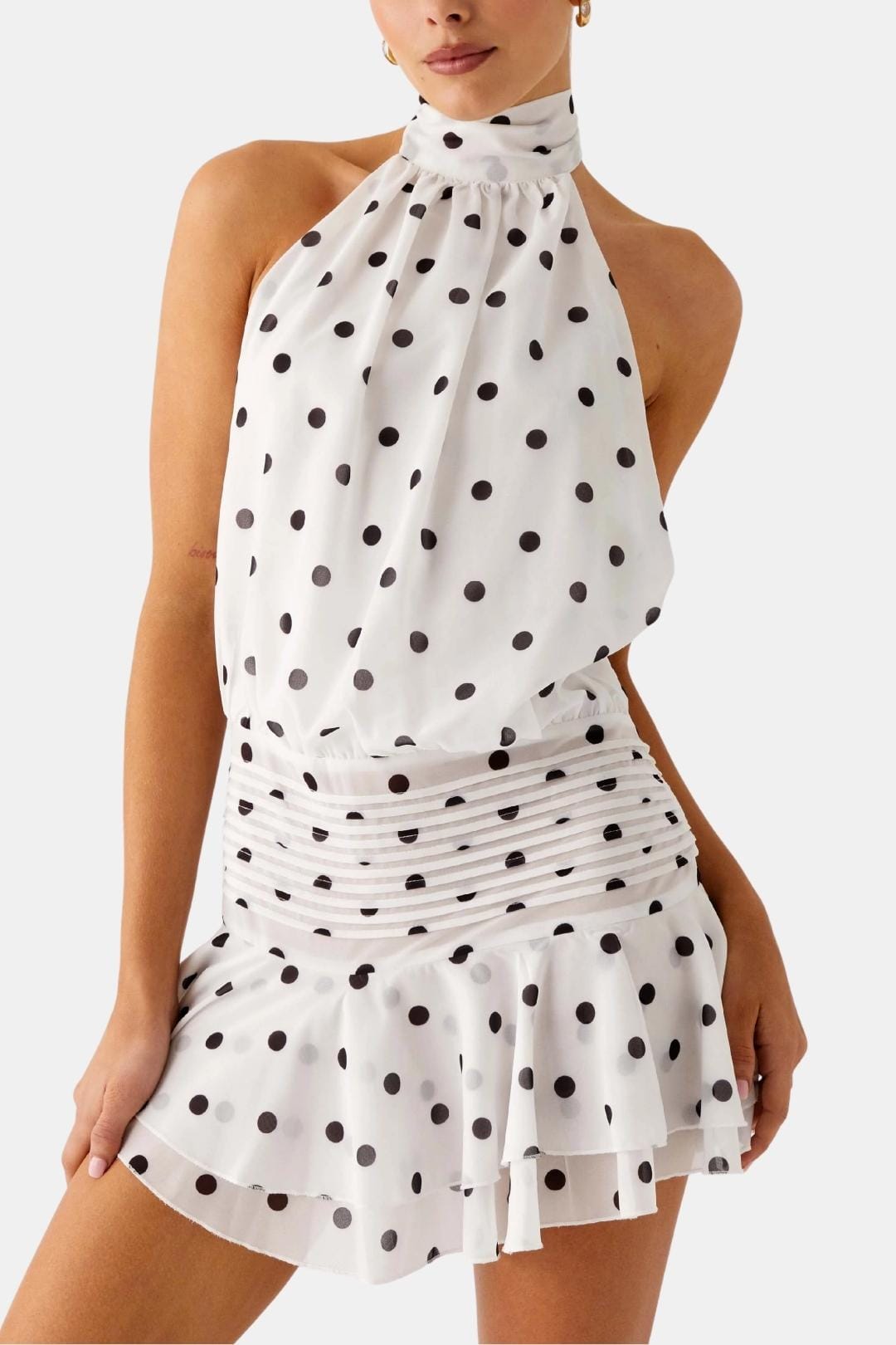 Reba | Women's Sleeveless Halter Mini Dress