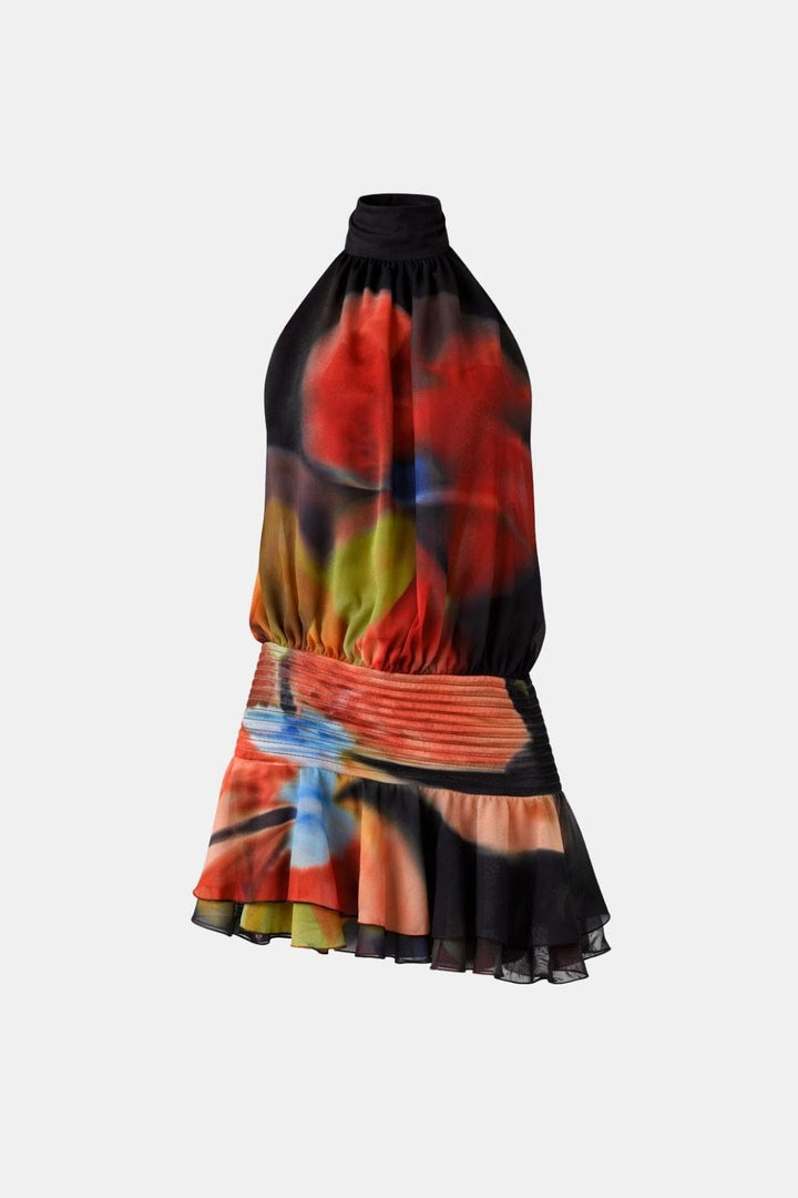 Reba | Women's Sleeveless Halter Mini Dress