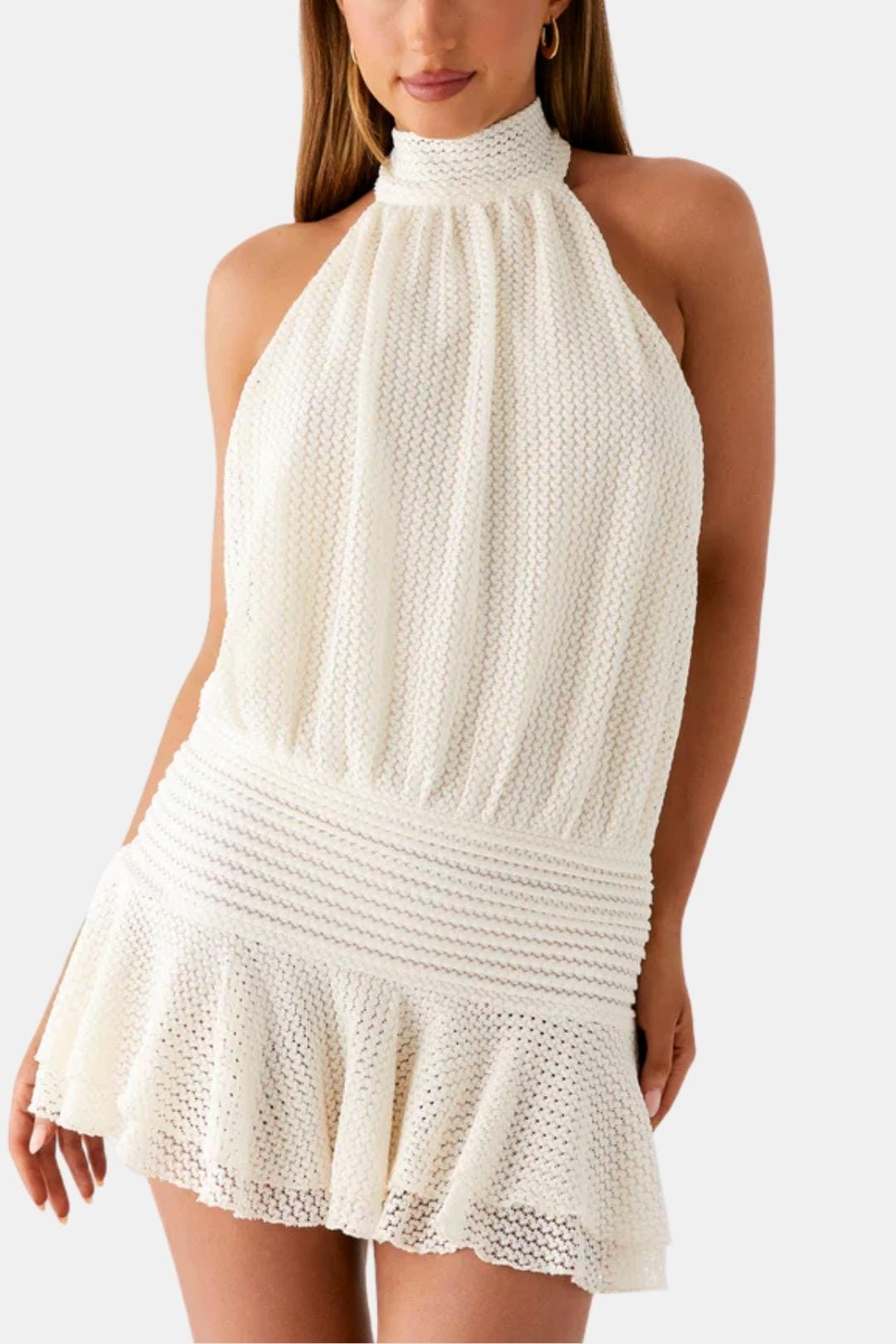 Reba | Women's Sleeveless Halter Mini Dress