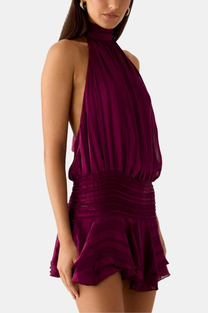 Reba | Women's Sleeveless Halter Mini Dress