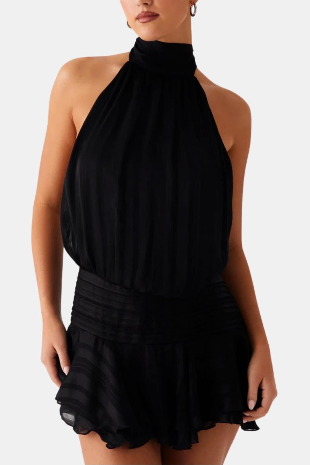 Reba | Women's Sleeveless Halter Mini Dress