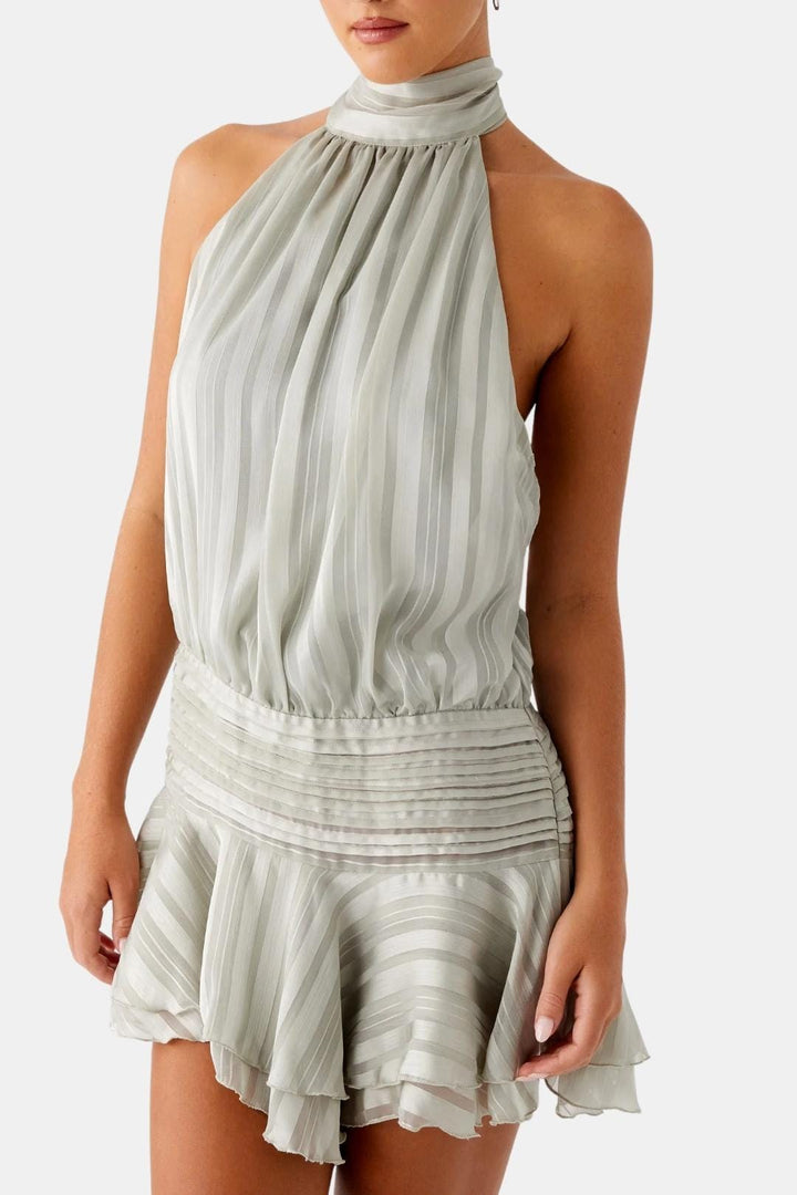 Reba | Women's Sleeveless Halter Mini Dress
